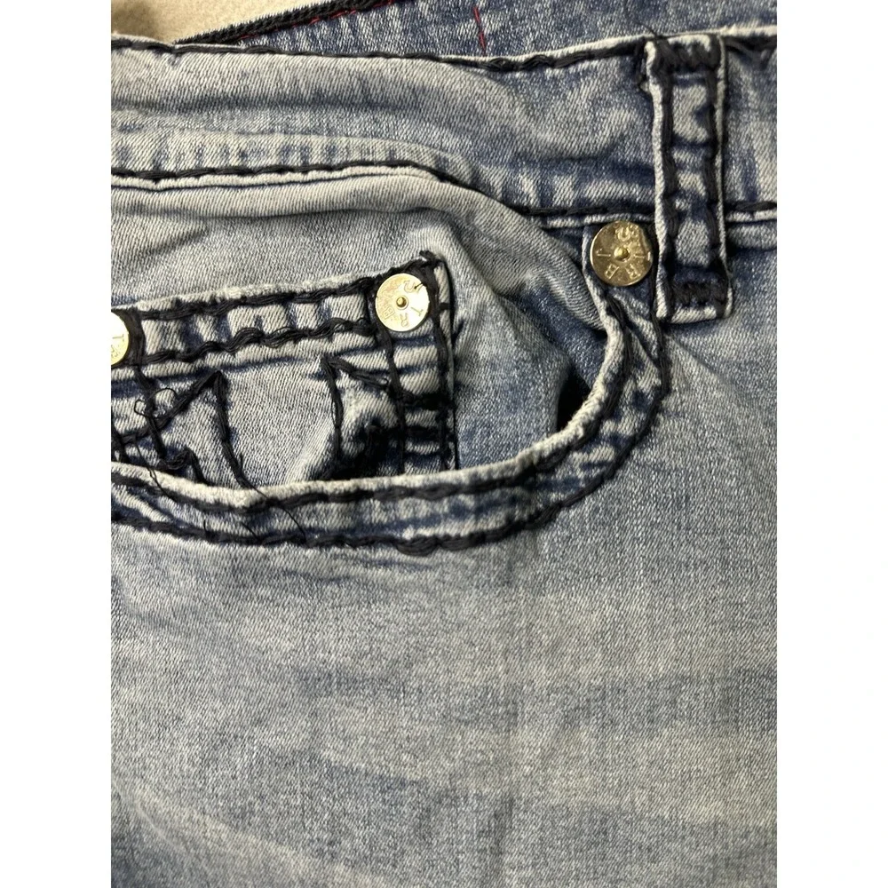 True Religion Jeans Mens Geno Slim Fit Light Wash Size 44x30